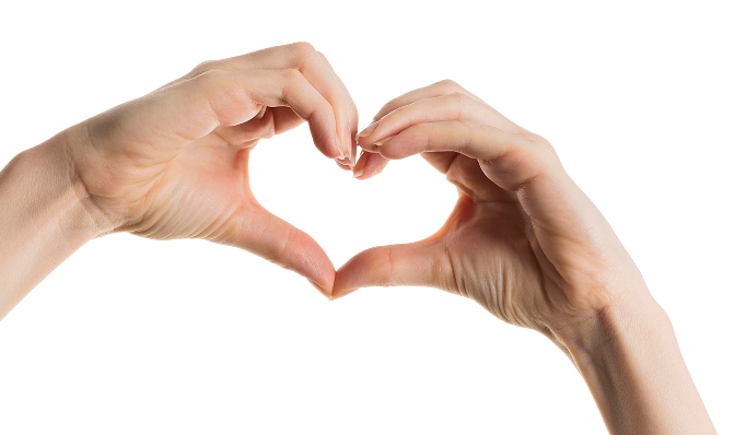 Heart shaped hands